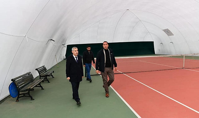 “Balon Kort Kaplama Tenis Alanımız Hâyırlı Olsun”