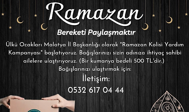 Ülkü Ocaklarından Yardım Kolisi Kampanyası