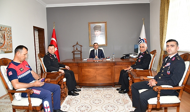 İl Jandarma Komutanlığından Vali Şahin’e, 184. Kuruluş Yıldönümü Ziyareti
