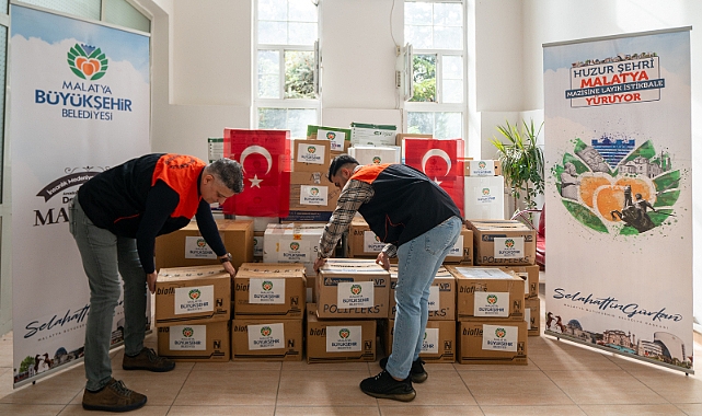Malatya Büyükşehir Belerdiyesinden Savaş Bölgesine 14 Bin 264 Kutu İlaç Yardımı