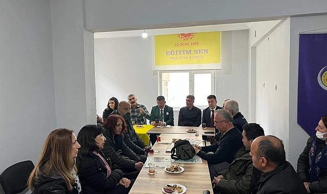 CHP Yeşilyurt Belediye Başkan Adayı Alper Gürsoy'dan Eğitim Sen Malatya Şubesine Ziyaret