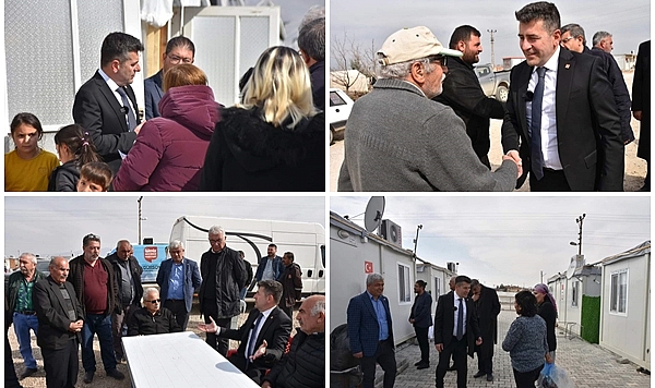 CHP Yeşilyurt Belediye Başkan Adayı Alper Gürsoy, İkizce'deki Konteynır Kenti Ziyaret Etti