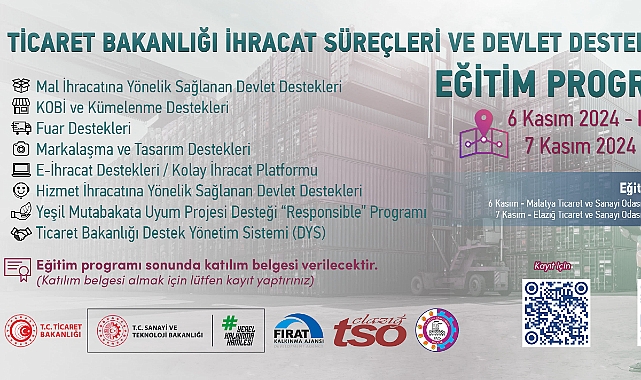 Ticaret Bakanlığı İhracat Süreçleri ve Devlet Destekleri Eğitim Programı Başlıyor