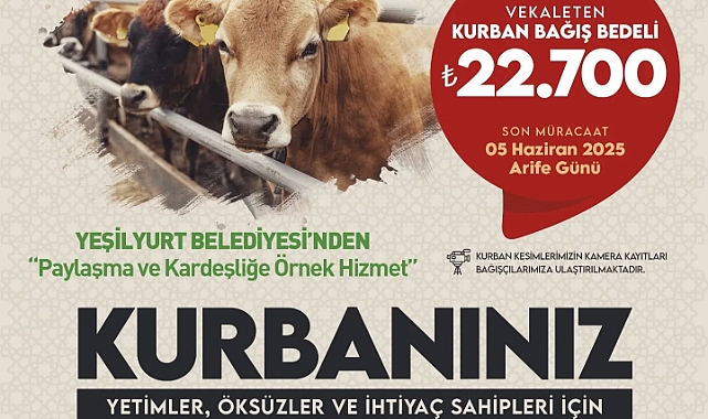 Yeşilyurt Belediyesi Yetim, Öksüz Ve İhtiyaç Sahipleri İçin ‘Kurban Bağış’ Hizmetini Başlattı