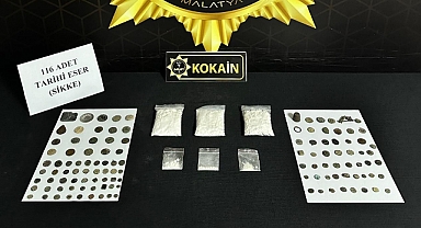 Malatya’da Torbacı Operasyonu: Kokain Ve Tarihi Eserler Ele Geçirildi