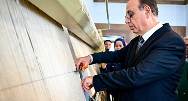 Başkan Geçit, Halı Dokuma Kursunda Kesim Törenine Katıldı