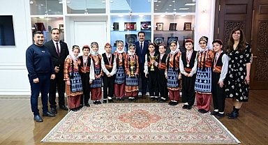 Başkan Taşkın, İl Şampiyonu Folklor Ekibini Ağırladı