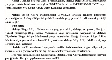 Malatya’ya Bölge Adliye Mahkemesi Müjdesi