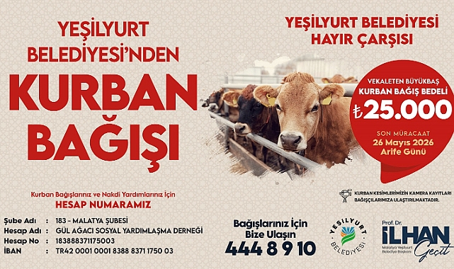 Yeşilyurt Belediyesi’nden Kurban Bağışı Seferberliği!