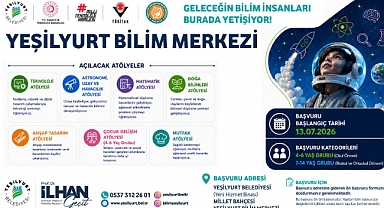 Yeşilyurt Bilim Merkezi Başvuruları 13 Temmuz'da Başlıyor