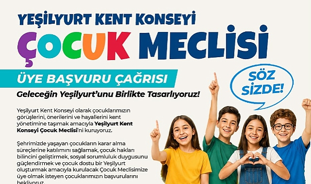 Yeşilyurt Kent Konseyi’nde Çocuk Meclisi Kuruluyor